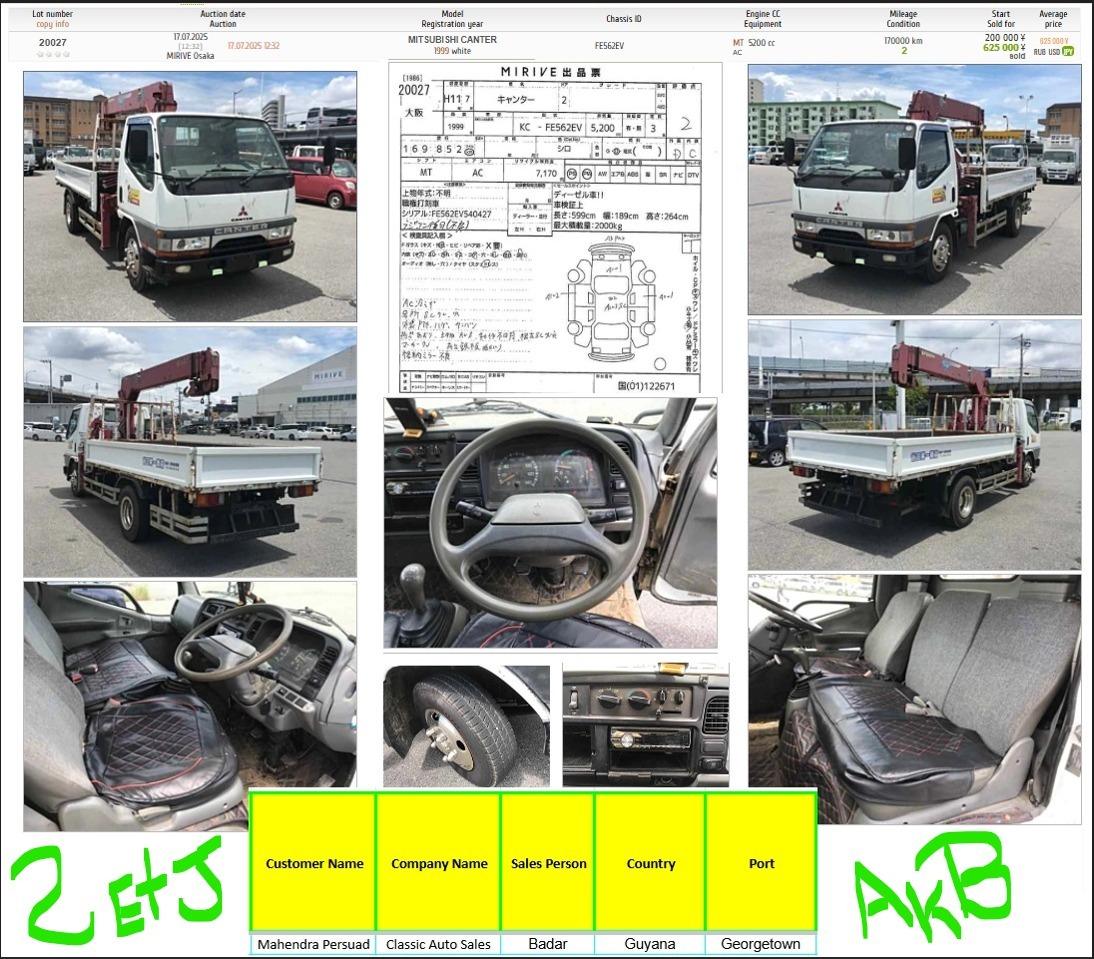 
								Mitsubishi Canter – Crane full									