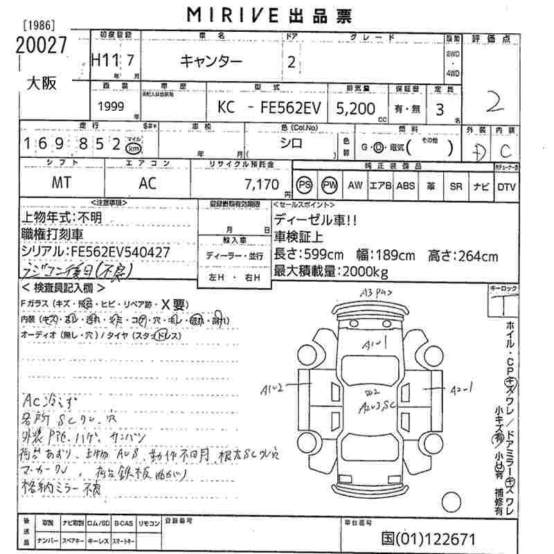 
								Mitsubishi Canter – Crane full									